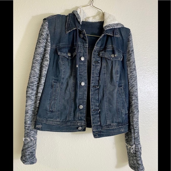 Free People Hoodie Jean Sweater Jacket - Picture 3 of 8